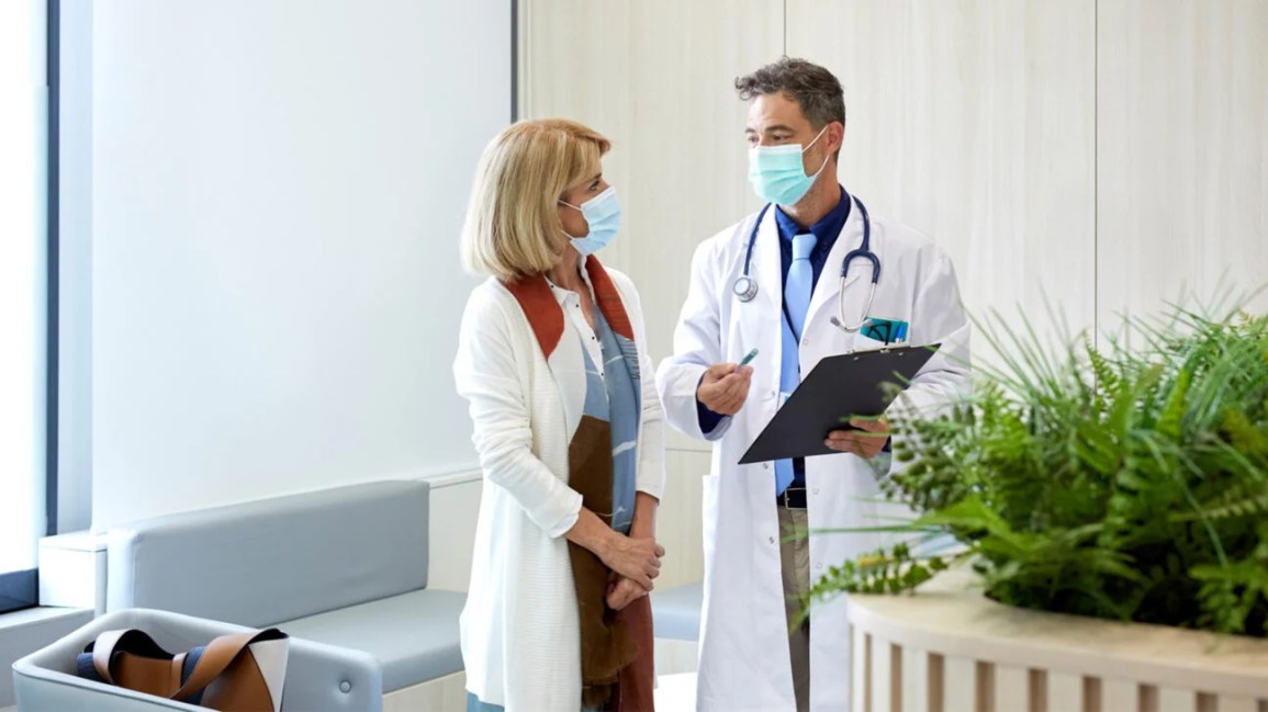 Doctor advising a patient about supplements